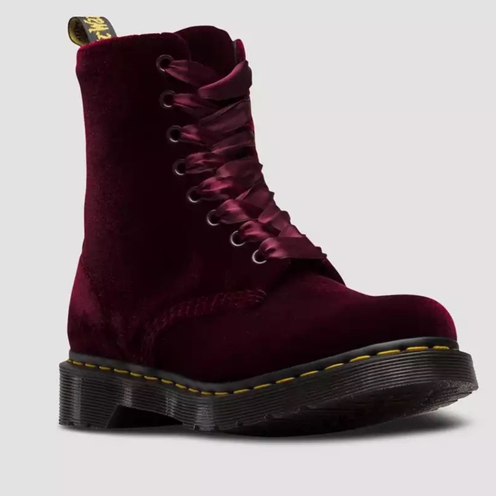 Velvet Doc Martins
